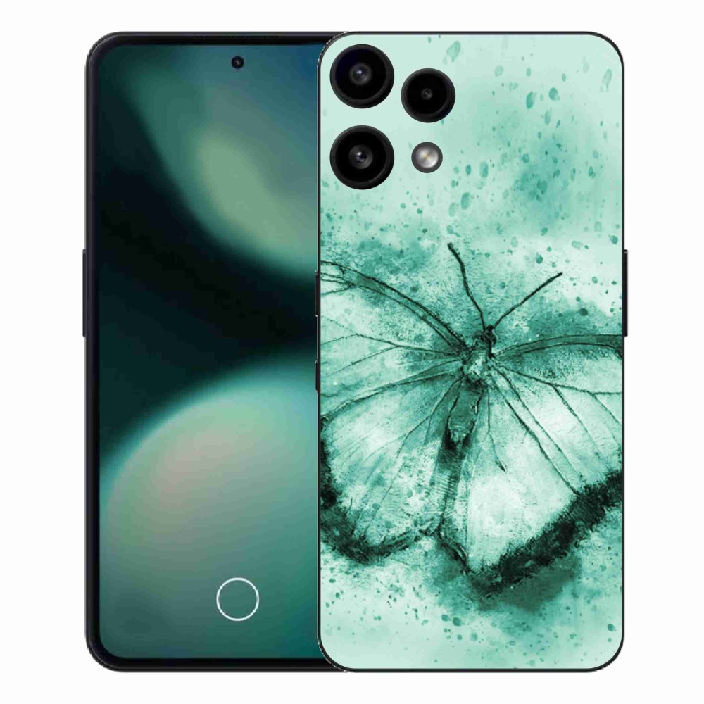 Zselés borítás mmCase a Nothing Phone (3a) Lite készülékhez - zöld pillangó