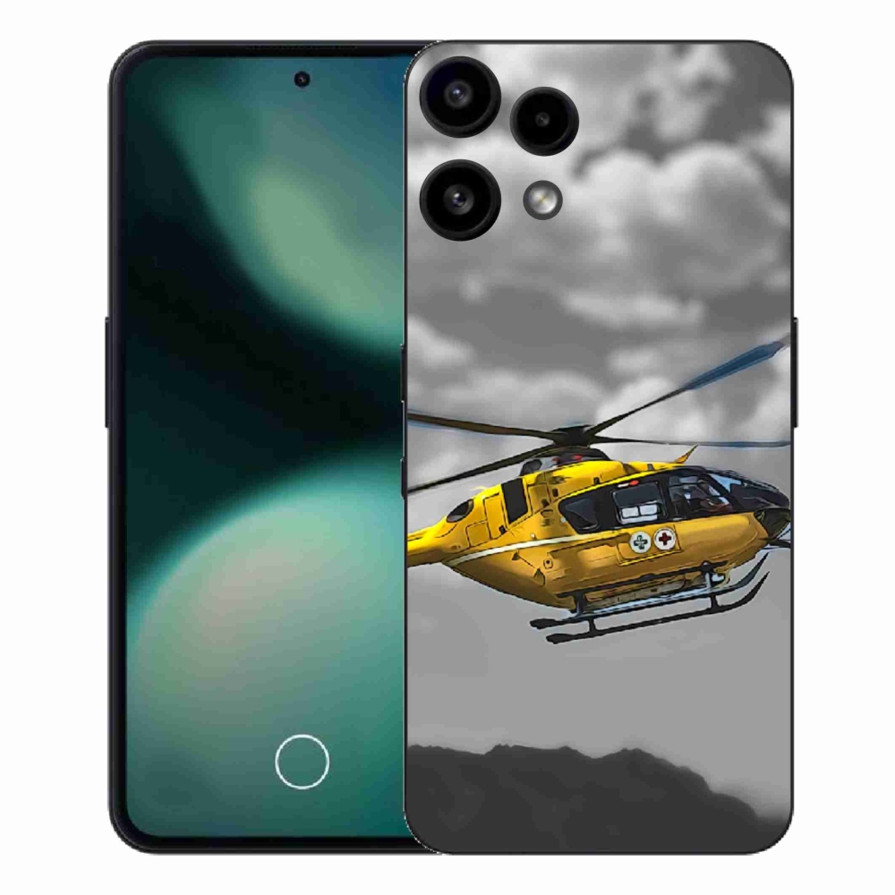 Zselés borítás mmCase a Nothing Phone (3a) Lite készülékhez - sárga helikopter