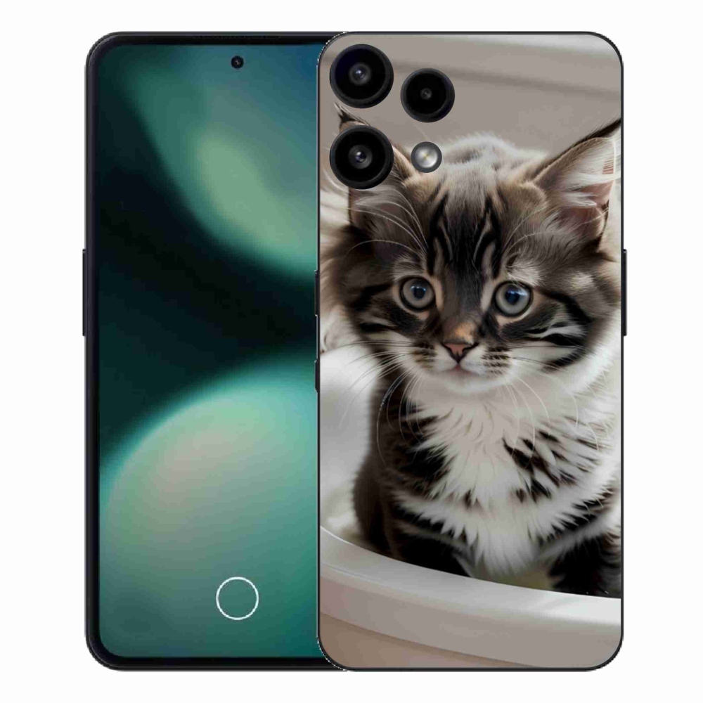 Zselés borítás mmCase a Nothing Phone (3a) Lite készülékhez - kíváncsi cica