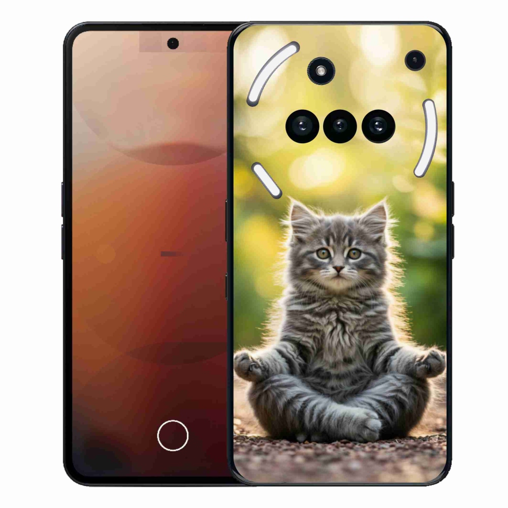 Zselés borító mmCase a Semmi telefonhoz (3a) - meditáló cica