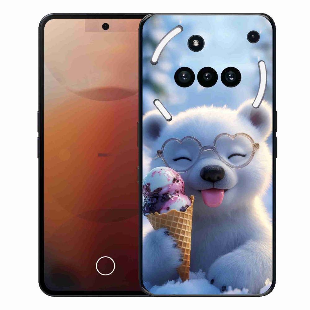 Zselés borítás mmCase for Nothing Phone (3a) - mackó fagylalttal