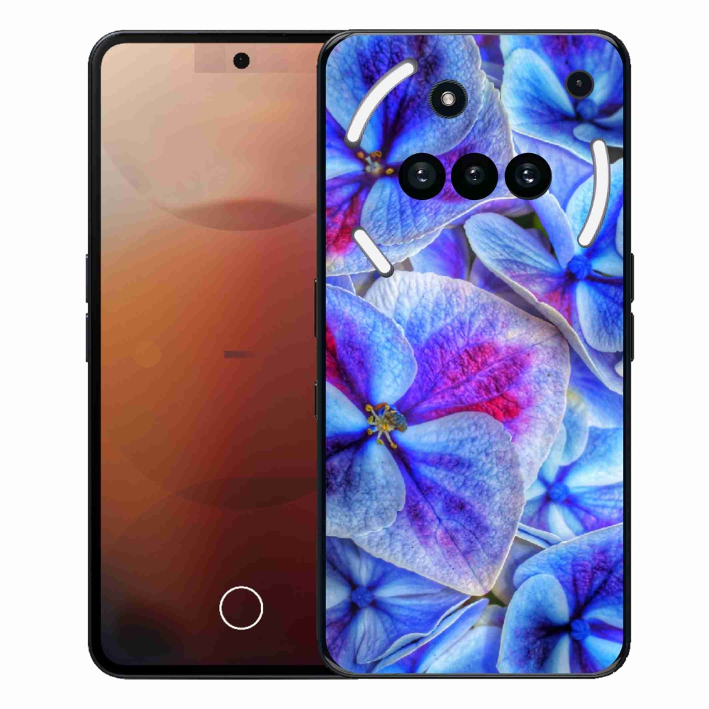 Zselés tok mmCase a Nothing Phone-hoz (3a) - kék virágok 1