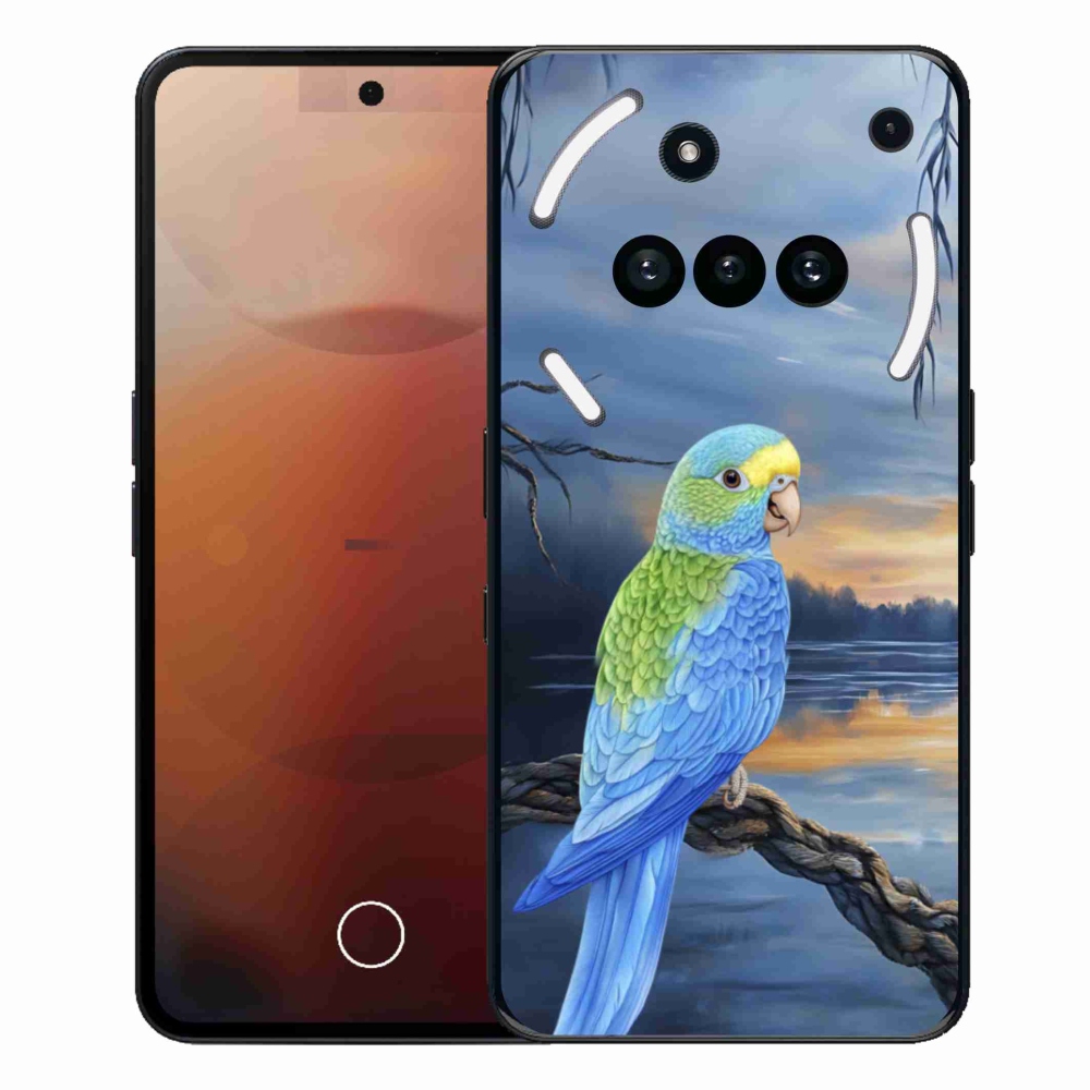 Zselés tok mmCase a Nothing Phone telefonhoz (3a) - kék papagáj