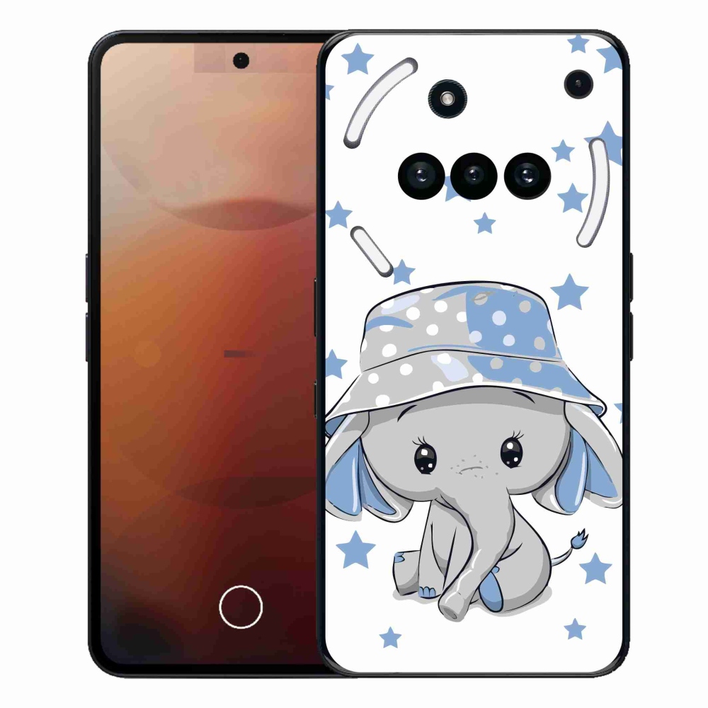 Zselés tok mmCase a Nothing Phone (3a) - kék elefánthoz