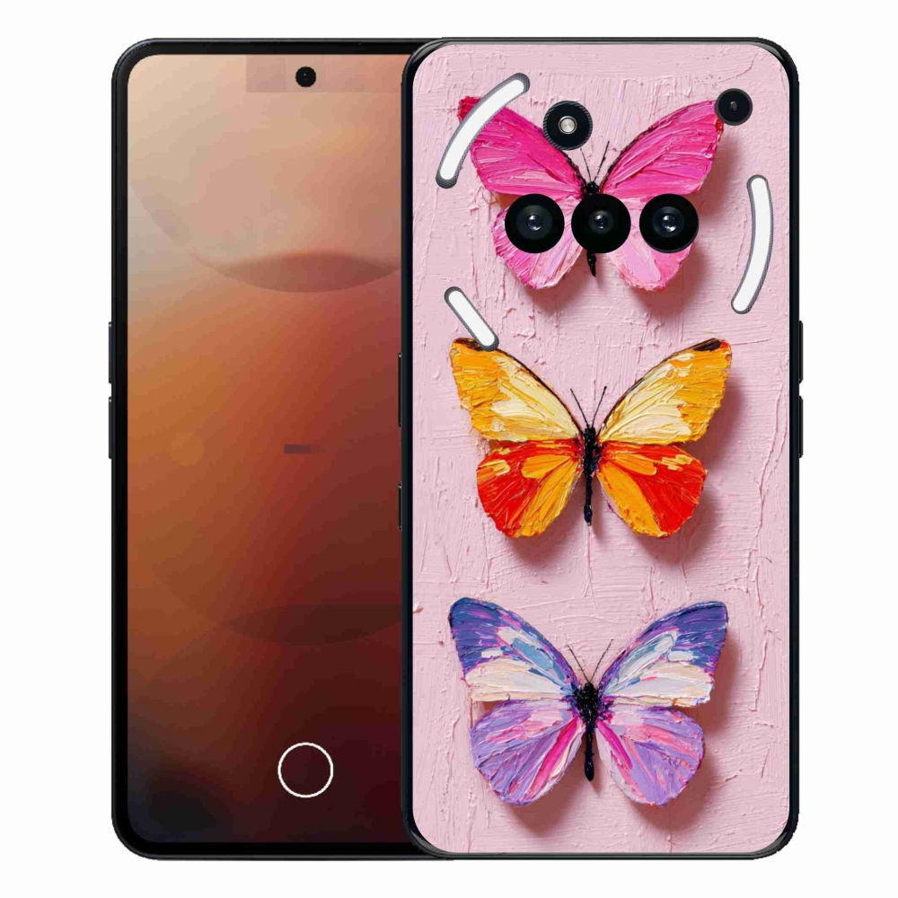Zselés borító mmCase a Nothing Phone (3a) - pillangó szentháromsághoz
