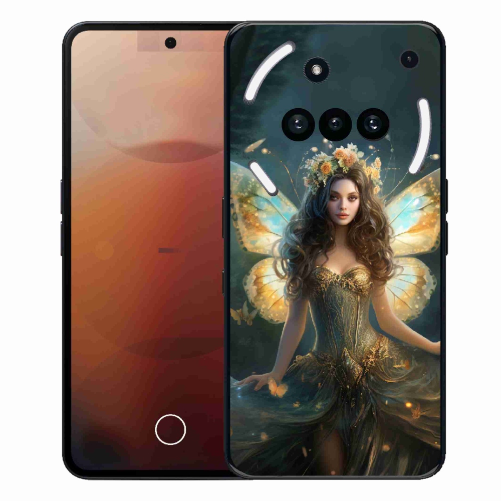 Gél borító mmCase a Nothing Phone (3a) - pillangó nőhöz