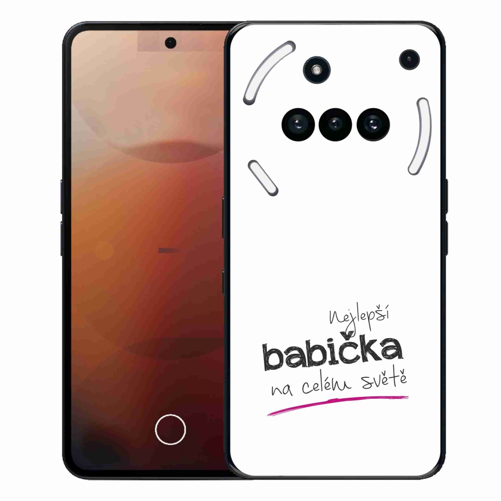 Gél borító mmCase semmi telefon (3a) - Legjobb nagyi 4 fehér háttérrel