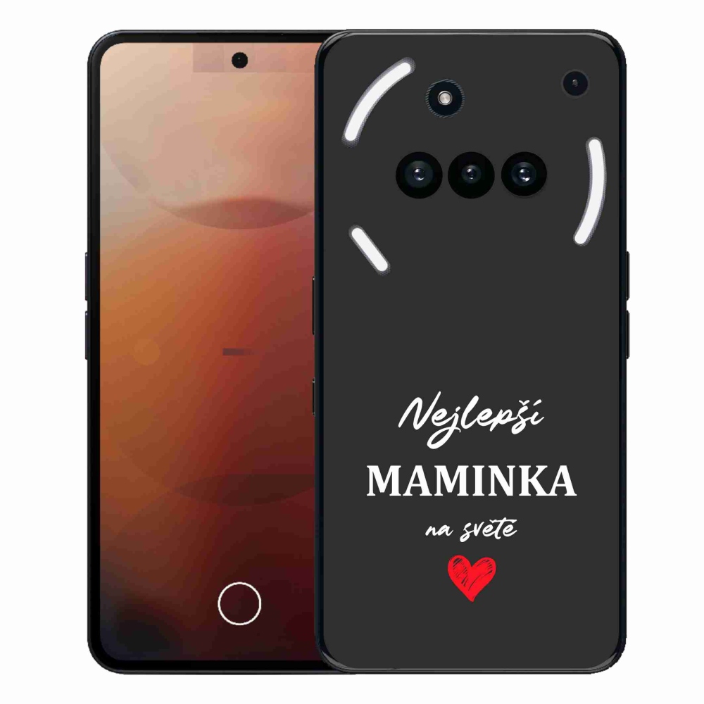 Gél borító mmCase semmi telefonhoz (3a) - Best Mom 1 fekete háttérrel