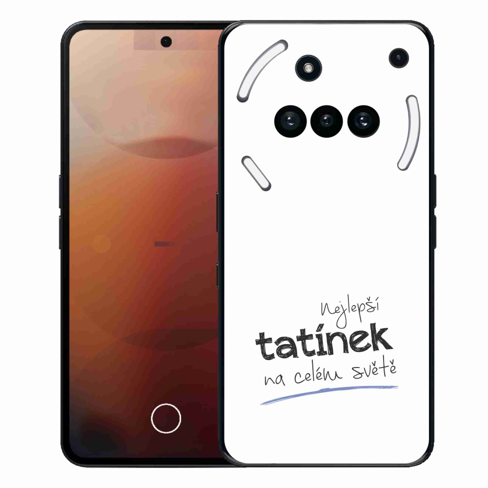 Gél borító mmCase semmi telefon (3a) - Best Daddy 4 fehér háttérrel