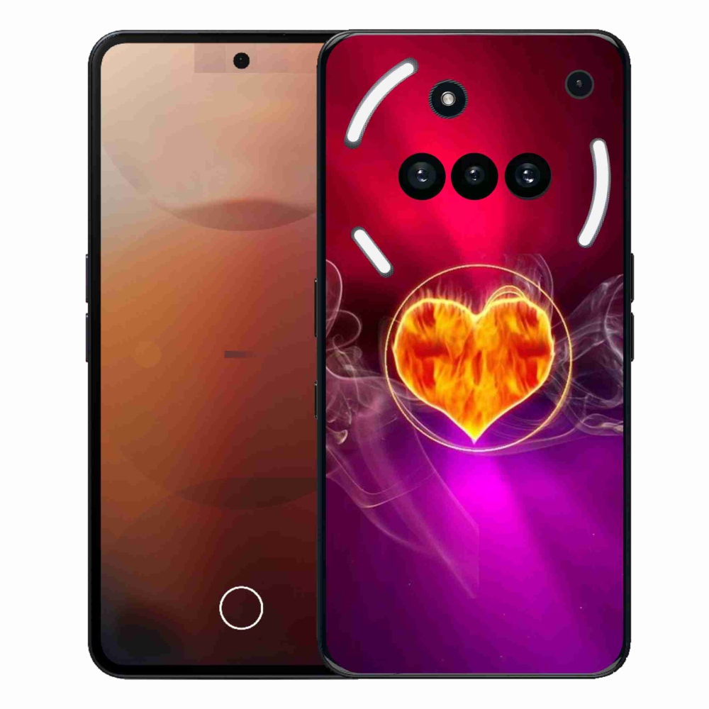 Zselés borítás mmCase a Nothing Phone (3a) - tűz szívhez