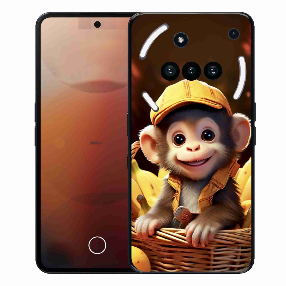 Zselés borítás mmCase for Nothing Phone (3a) - majom a kosárban