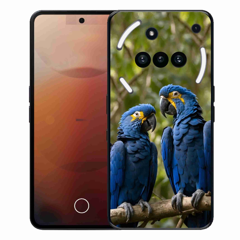 Zselés tok mmCase a Nothing Phone (3a) - papagáj duo