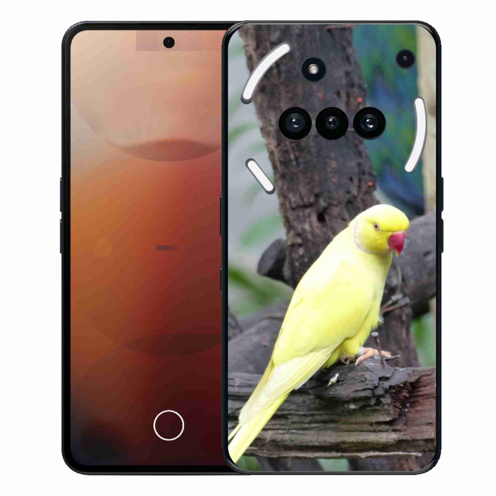 Zselés borítás mmCase a Nothing Phone (3a) - papagáj alexander sárga