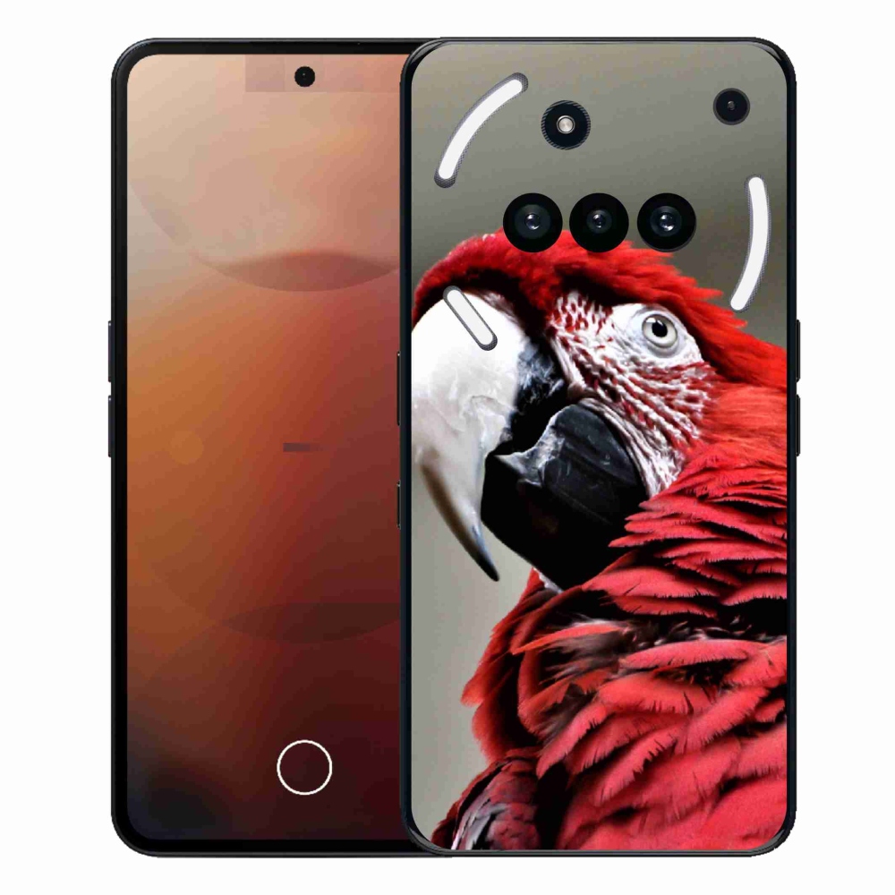 Zselés borítás mmCase a Nothing Phone (3a) - papagáj ara piros