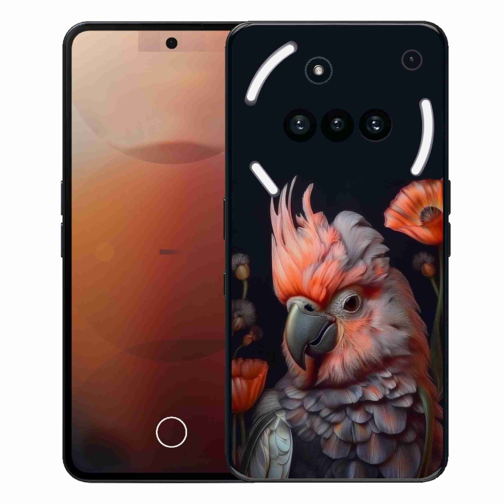 Zselés borítás mmCase a Nothing Phone (3a) telefonhoz - kakadu papagáj színekben