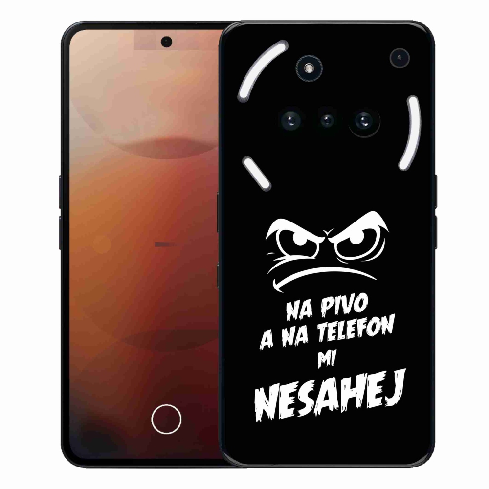 Zselés borító mmCase a Nothing Phone (3a) - sör motívum 2 fekete háttérrel