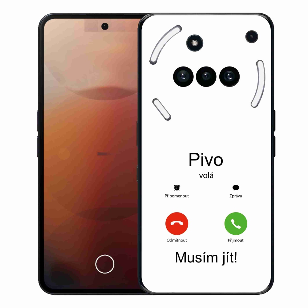 Zselés borító mmCase a Nothing Phone (3a) - sörhívások fehér háttérrel