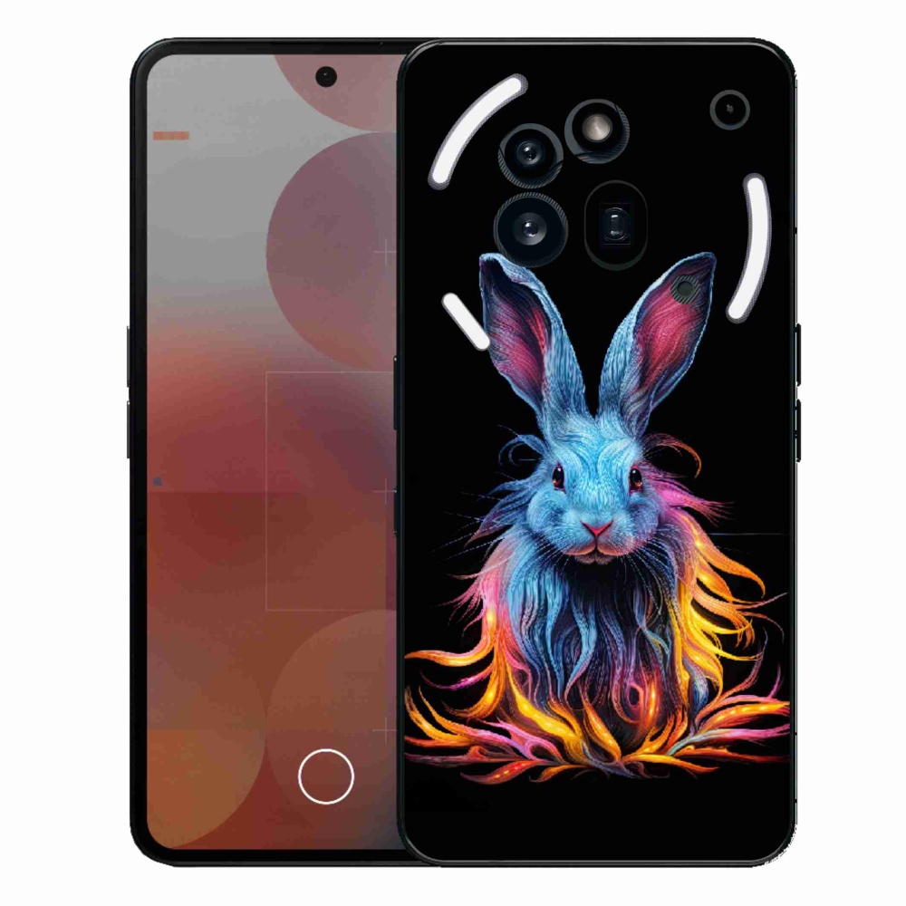 Zselés borítás mmCase a Nothing Phone (3a) Pro készülékhez - absztrakt nyúl