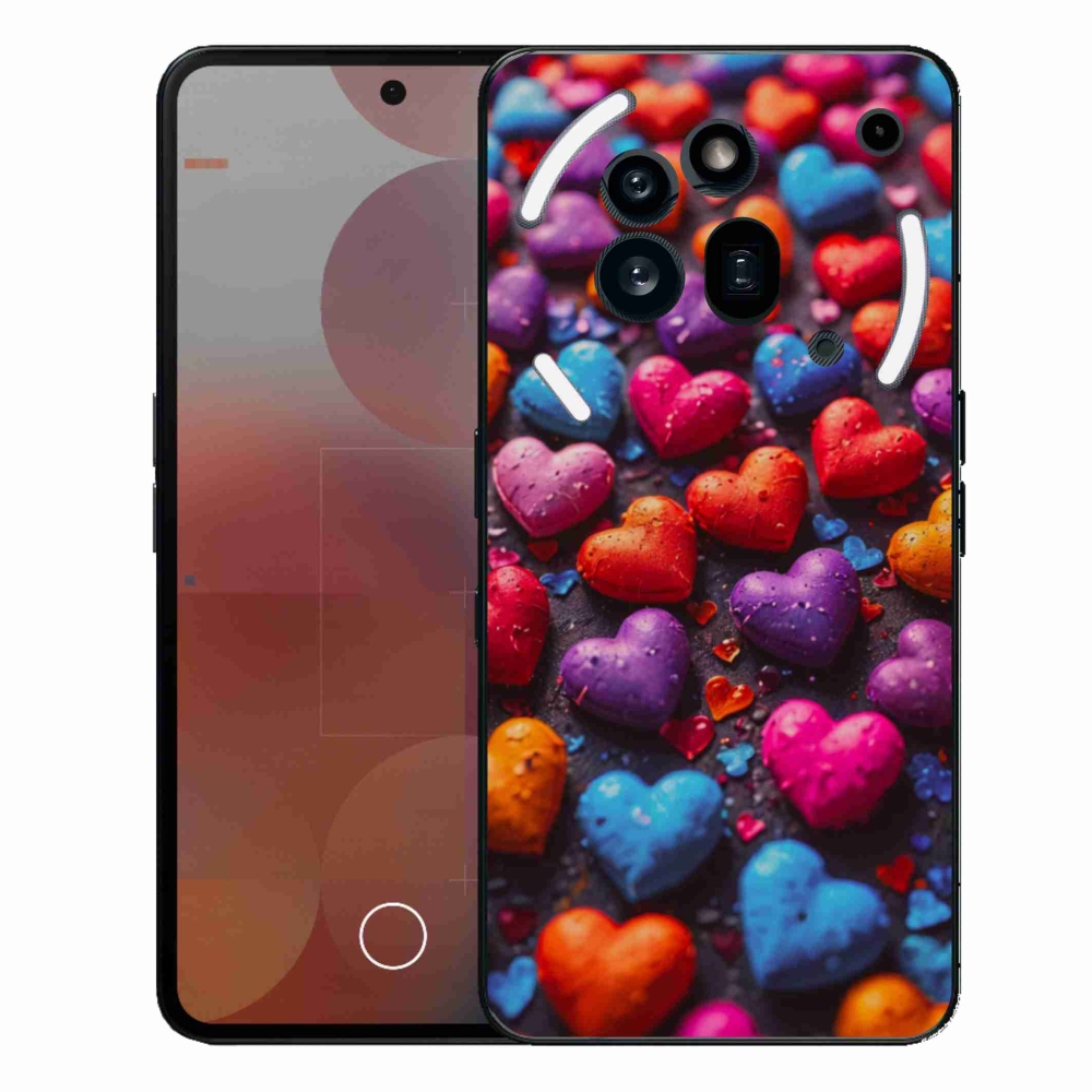 Zselés borító mmCase a Nothing Phone (3a) Pro készülékhez - színes szív