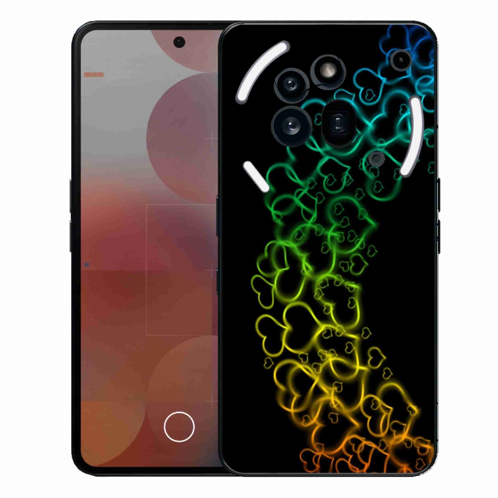 Zselés borítás mmCase a Nothing Phone (3a) Pro készülékhez - színes szívek