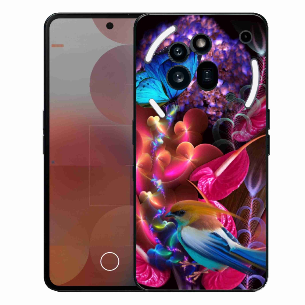 Zselés borító mmCase a Nothing Phone (3a) Pro készülékhez - színes virágok