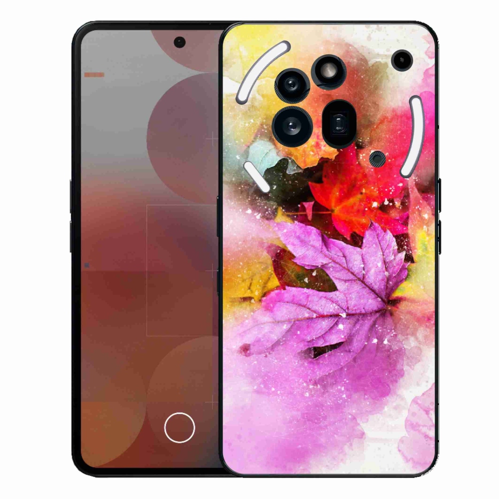 Zselés borító mmCase a Nothing Phone (3a) Pro készülékhez - színes levelek