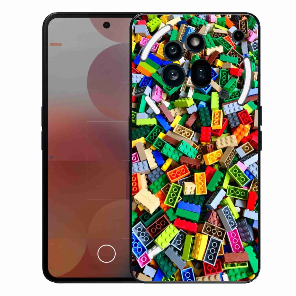 Zselés borítás mmCase a Nothing Phone (3a) Pro készülékhez - színes építőkockák