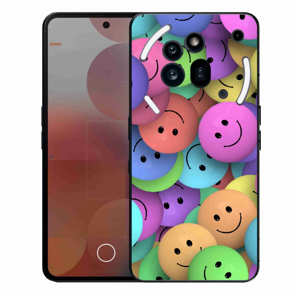 Zselés borítás mmCase a Nothing Phone (3a) Pro készülékhez - színes smiley-k