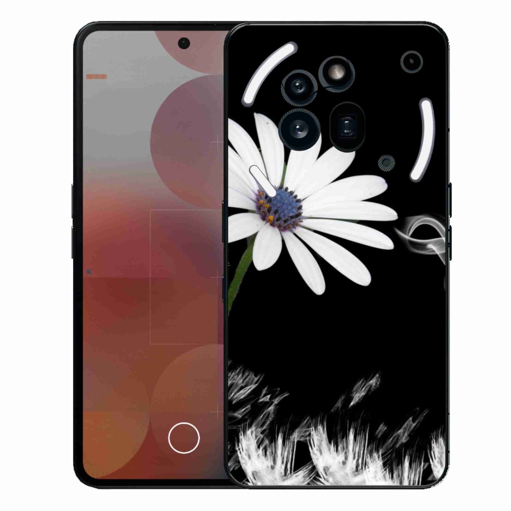 Zselés borítás mmCase a Nothing Phone (3a) Pro készülékhez - fehér virág