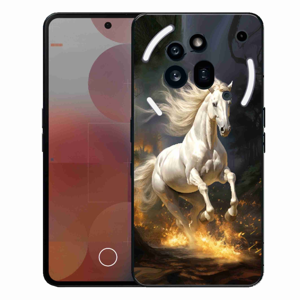 Zselés tok mmCase a Nothing Phone (3a) Pro készülékhez - fehér ló 2