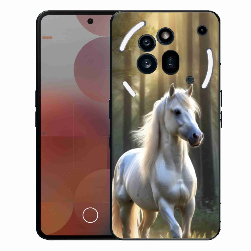 Zselés borítás mmCase a Nothing Phone (3a) Pro készülékhez - fehér ló 3