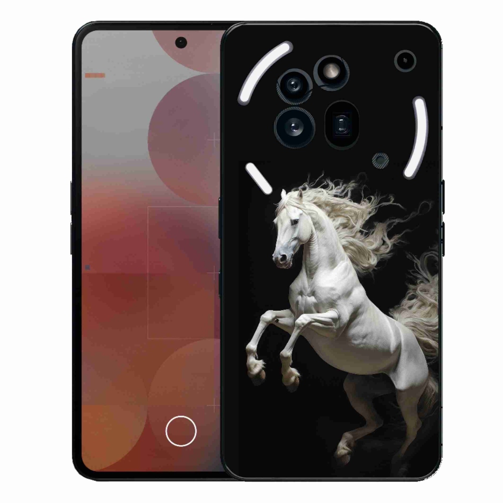 Zselés borítás mmCase a Nothing Phone (3a) Pro készülékhez - fehér ló 4