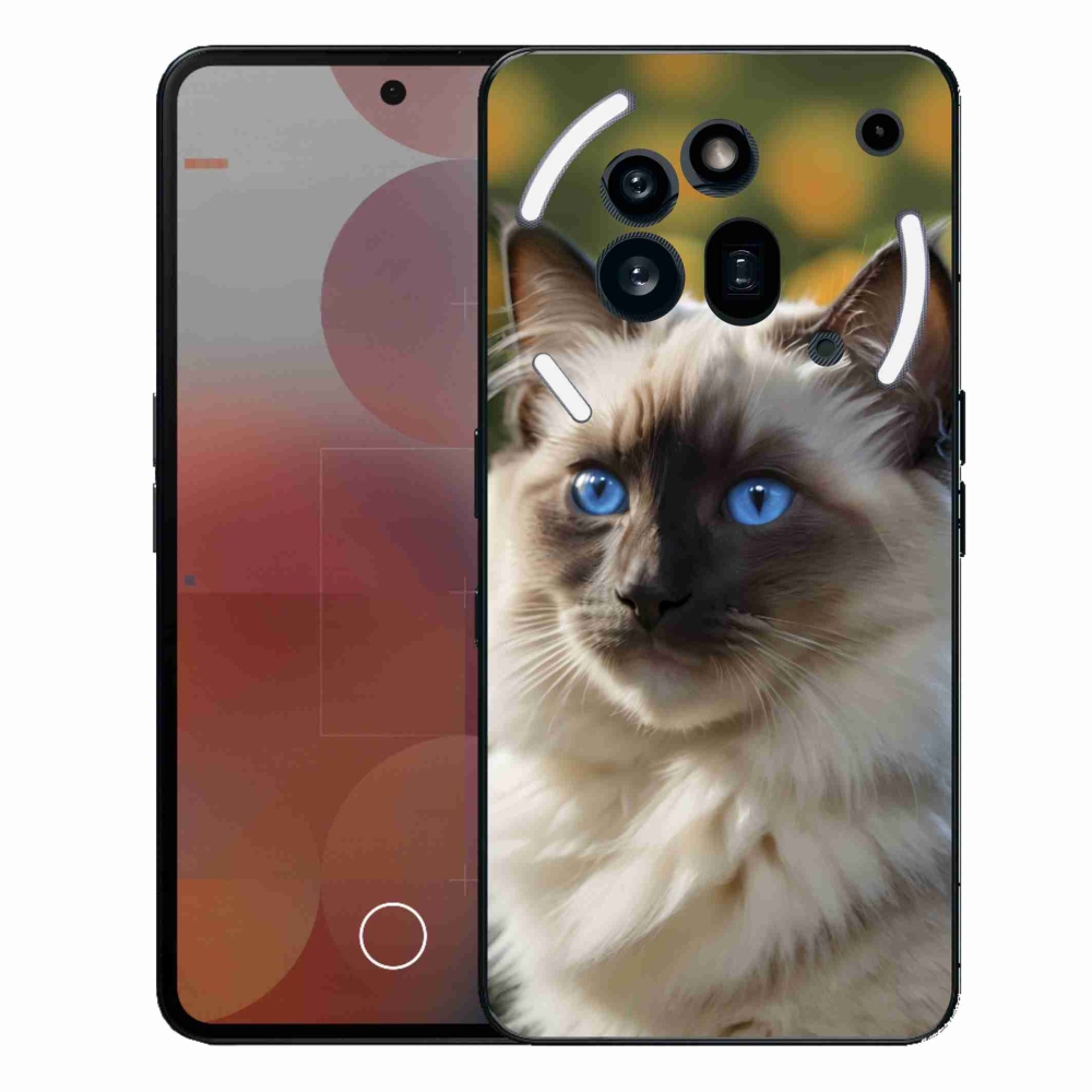 Zselés borítás mmCase a Nothing Phone (3a) Pro készülékhez - fehér ragdoll