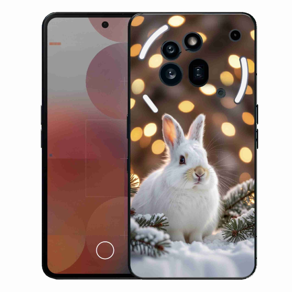 Zselés tok mmCase a Nothing Phone (3a) Pro készülékhez - fehér nyúl