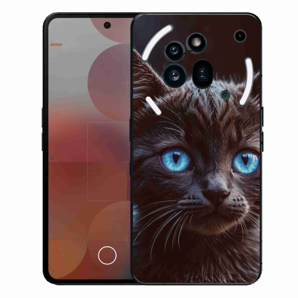 Zselés borítás mmCase a Nothing Phone (3a) Pro készülékhez - fekete cica 2