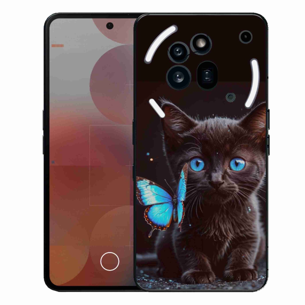 Zselés borítás mmCase a Nothing Phone (3a) Pro készülékhez - fekete cica 3