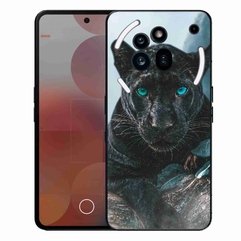 Zselés borítás mmCase a Nothing Phone (3a) Pro készülékhez - fekete párduc