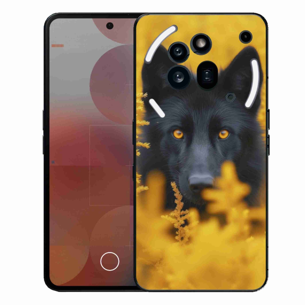 Zselés borítás mmCase a Nothing Phone (3a) Pro készülékhez - fekete farkas 2