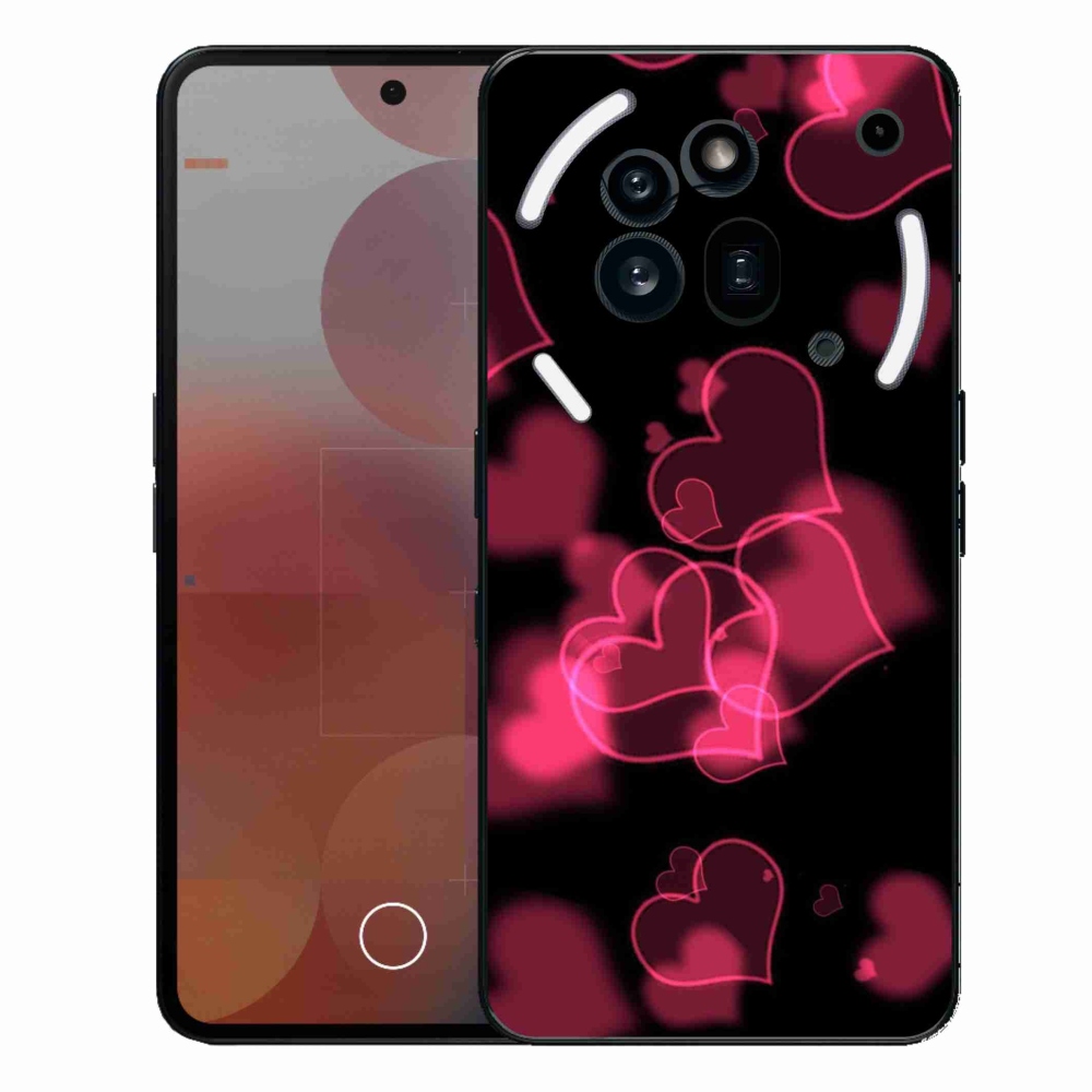 Zselés borítás mmCase a Nothing Phone (3a) Pro készülékhez - piros szívek