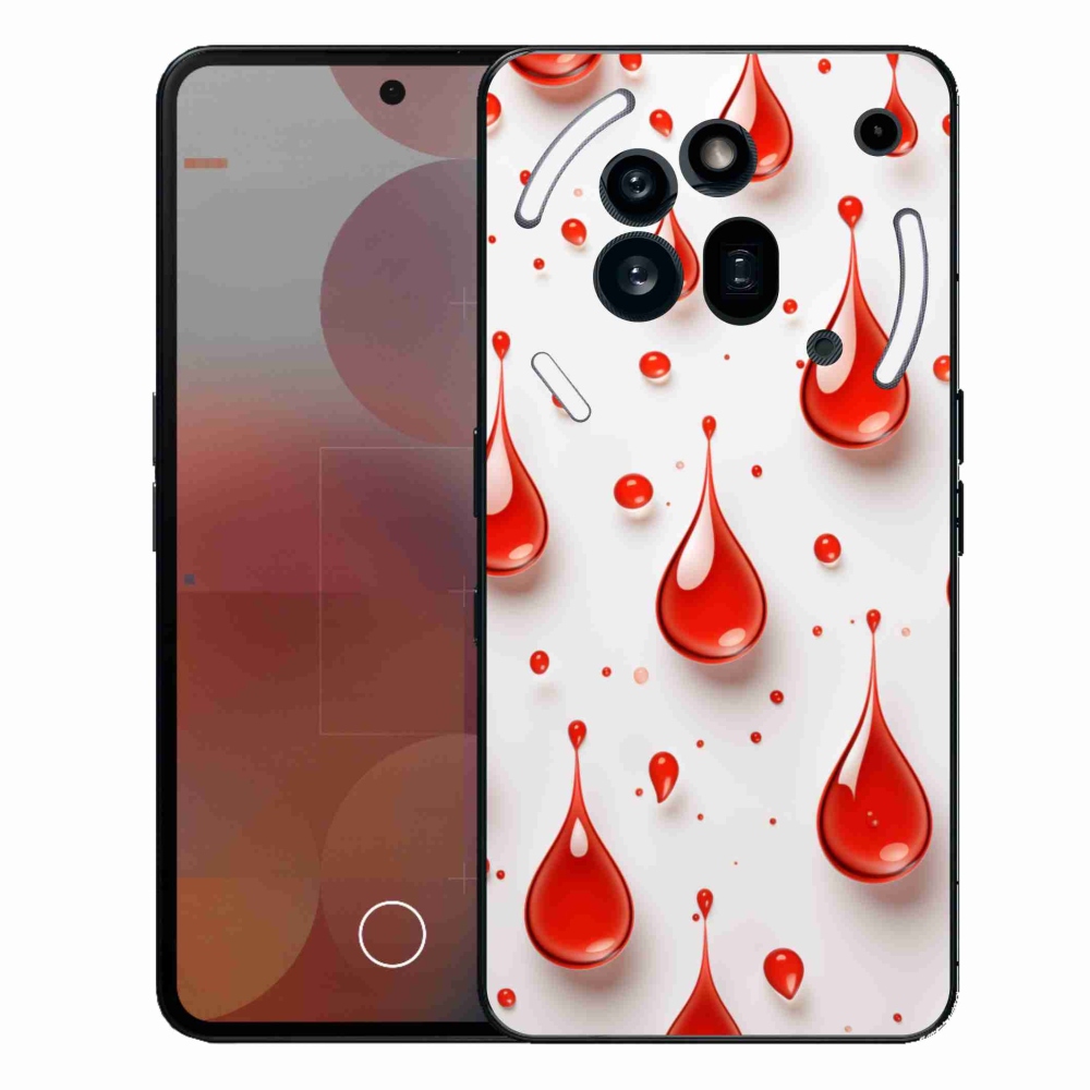 Zselés borítás mmCase a Nothing Phone (3a) Pro készülékhez - piros cseppek