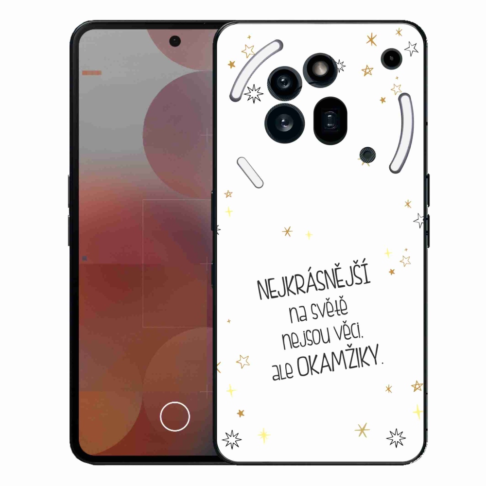 Gél borító mmCase a Nothing Phone (3a) Pro készülékhez - Idézet 4 fehér háttér