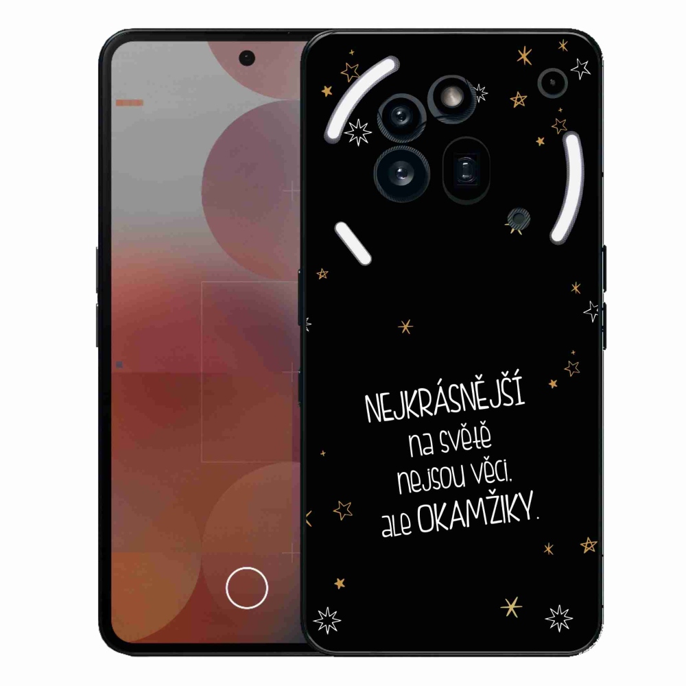 Gél borító mmCase a Nothing Phone (3a) Pro készülékhez - Idézet 4 fekete háttér
