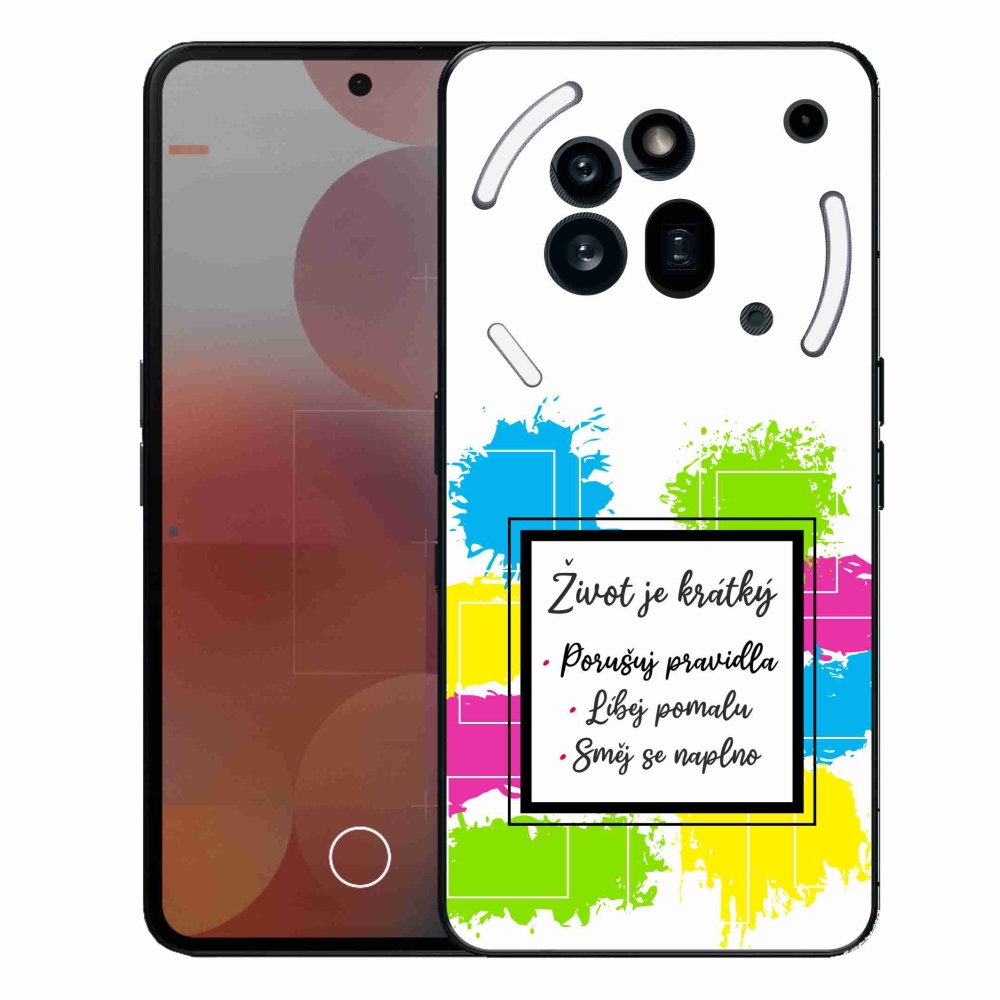 Zselés borító mmCase a Nothing Phone (3a) Pro készülékhez - Idézet 5 fehér háttér