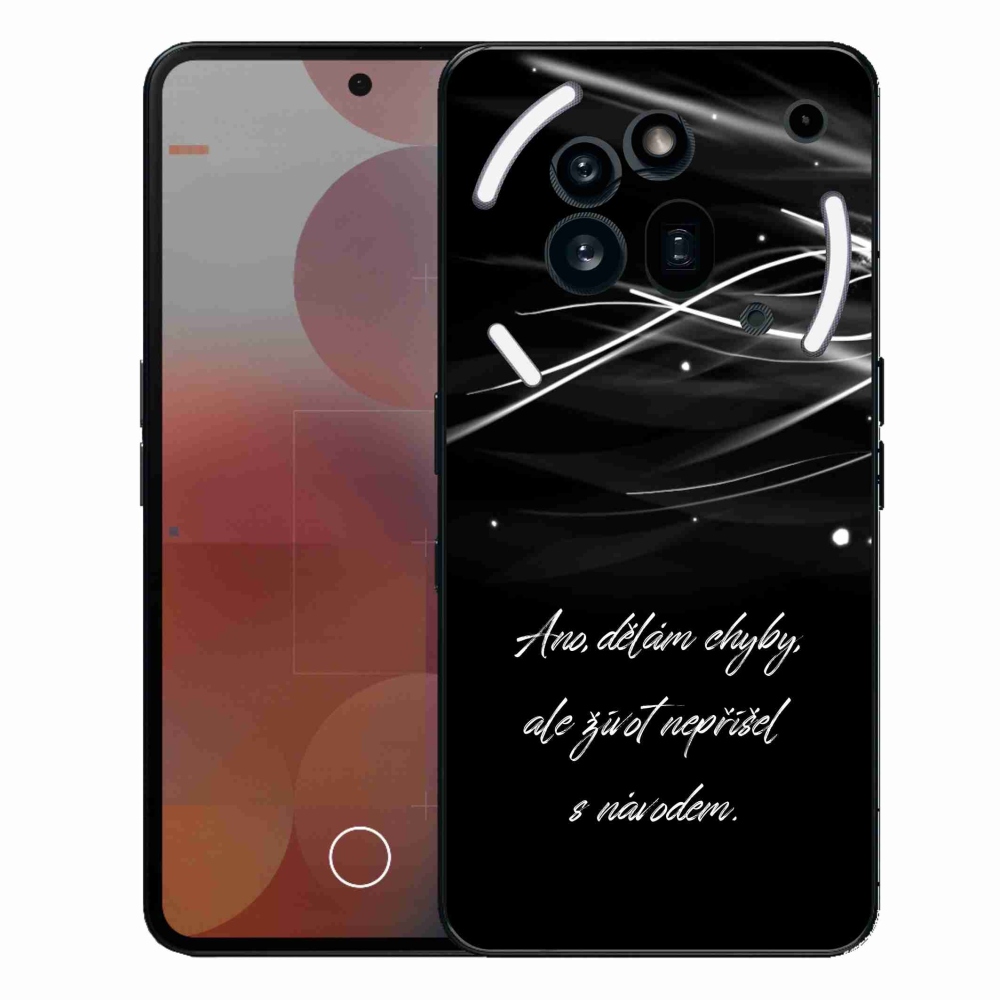 Zselés borítás mmCase a Nothing Phone (3a) Pro készülékhez - idézem fekete háttér