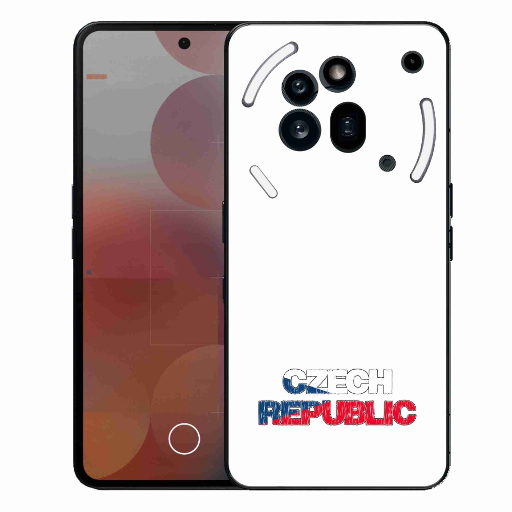 Zselés borító mmCase a Nothing Phone (3a) Pro készülékhez - Csehország fehér háttér