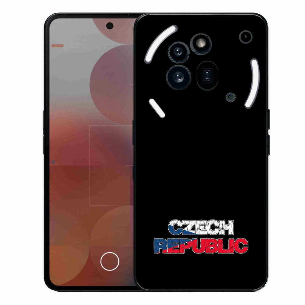 Zselés borító mmCase a Nothing Phone (3a) Pro készülékhez - Csehország fekete háttér