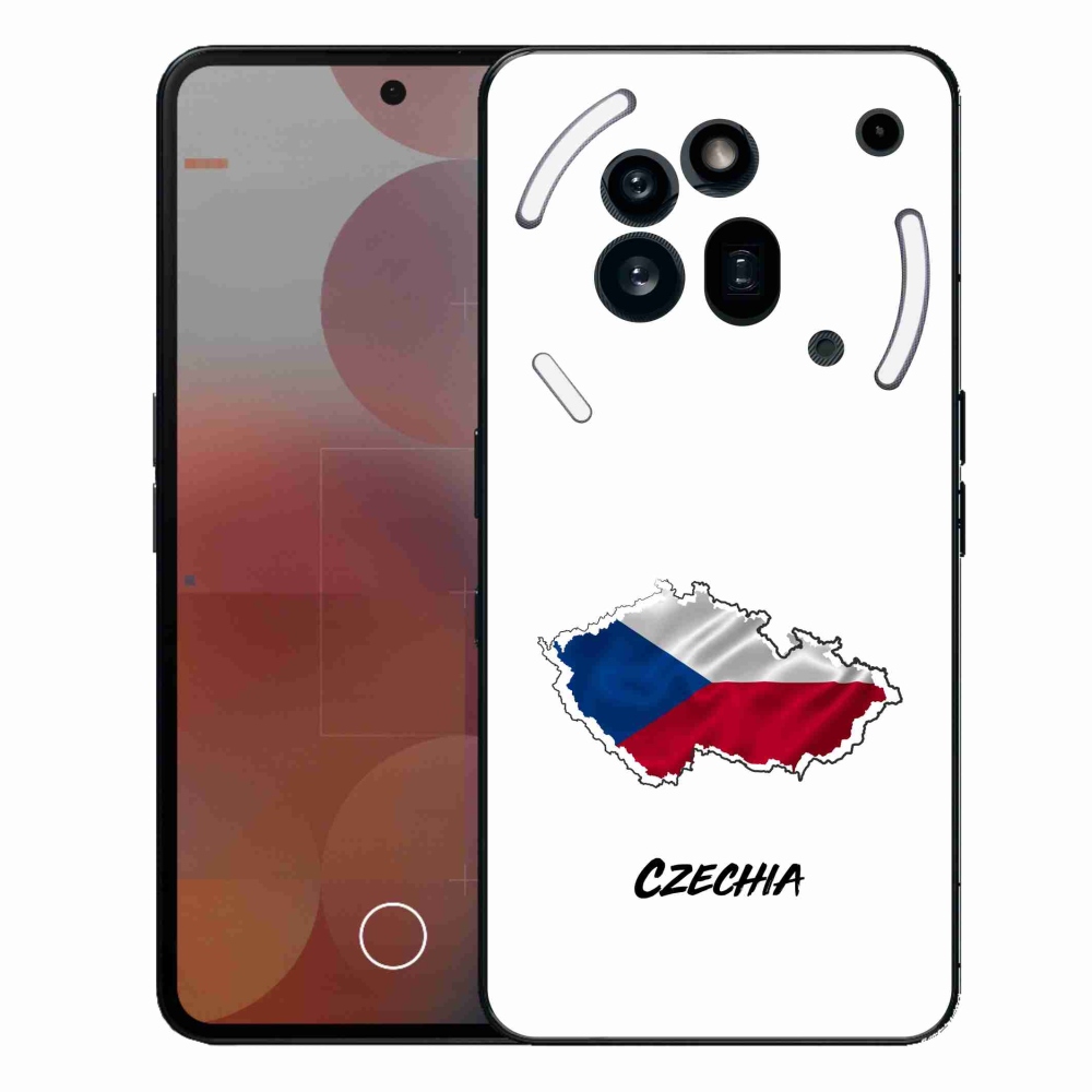 Zselés borító mmCase a Nothing Phone (3a) Pro készülékhez - Csehország fehér háttér