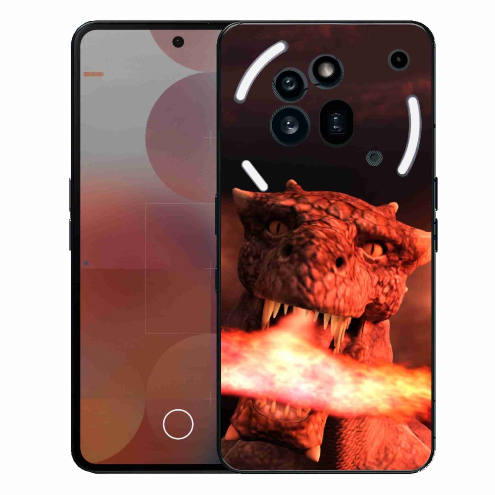 Zselés borítás mmCase a Nothing Phone (3a) Pro készülékhez - sárkány színű