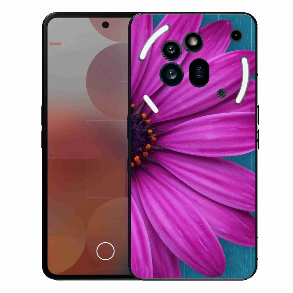Zselés borítás mmCase a Nothing Phone (3a) Pro készülékhez - lila margaréta