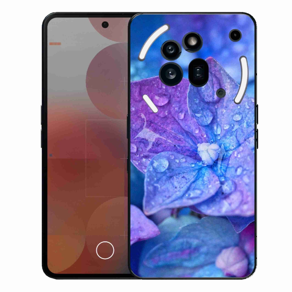 Zselés borítás mmCase a Nothing Phone (3a) Pro készülékhez - lila virág